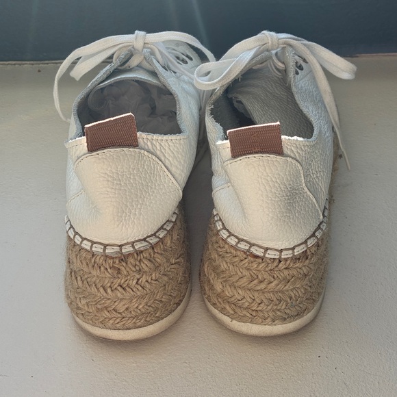 Carvela Chase White Espadrille Platform Trainers - Picture 7 of 9